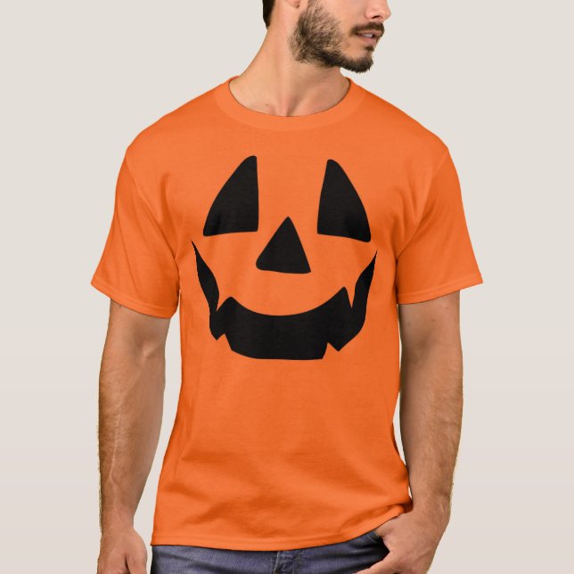 T-shirt Face de Jack-o'-lantern Citrouille Halloween (Devant)