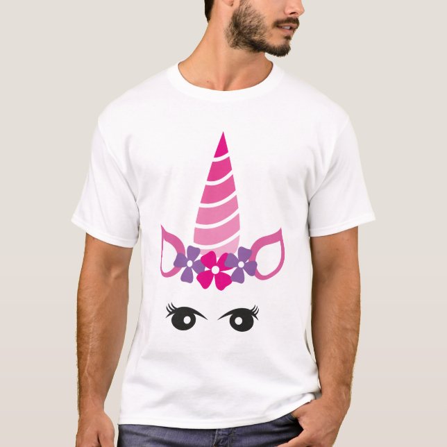 T-shirt Face de licorne (Devant)