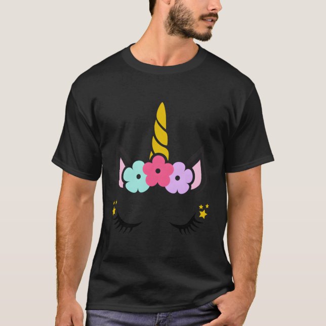 T-shirt Face de licorne (Devant)
