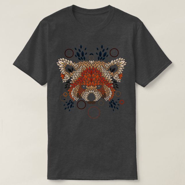 T-shirt Face de panda rouge (Design devant)