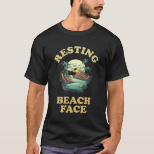 T-shirt Face de plage de repos