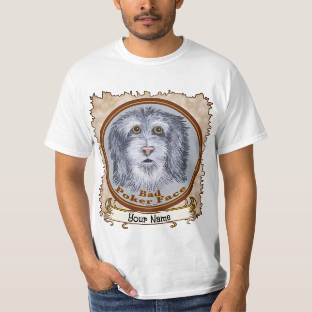 T-shirt Face de Poker Sheepdog (Devant)