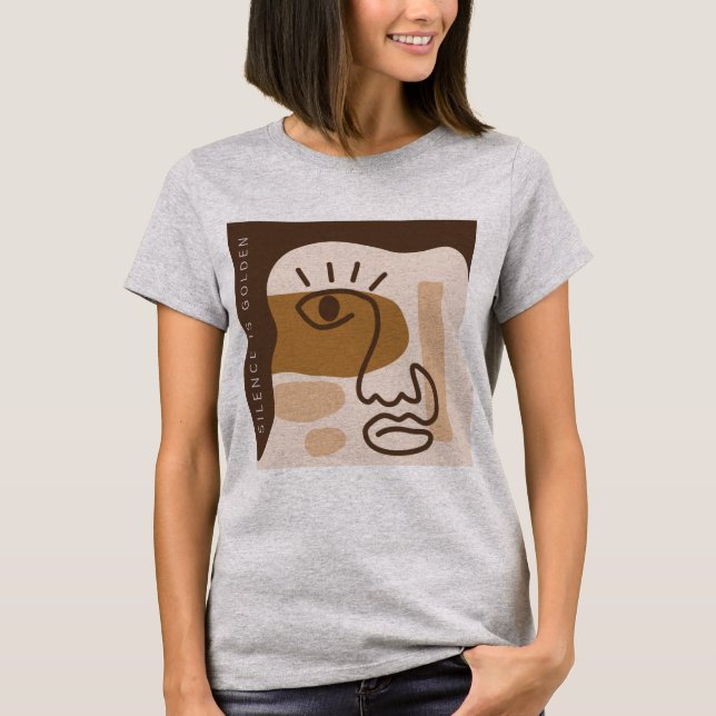 T-shirt face de silence (Devant)