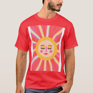 T-shirt Face de soleil minimaliste 2
