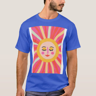 T-shirt Face de soleil minimaliste 2