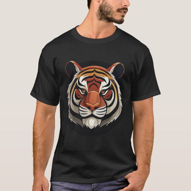 T-shirt Face de tigre de fer (Devant)