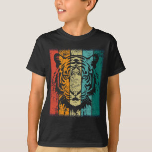 T-shirt Face de tigre rétro