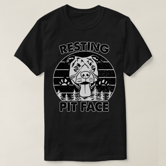 T-shirt Face de trait de repos (Design devant)