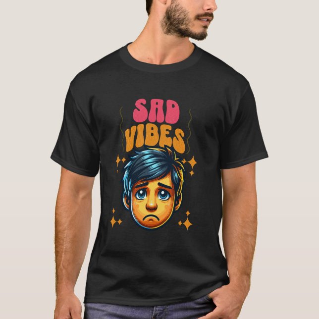 T-shirt Face de Tristes Vibes - Express vos sentiments ave (Devant)
