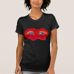 T-shirt Face d'Hibiscus - Rouge