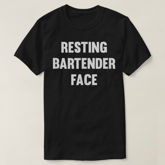 T-shirt Face du barman de repos (Design devant)
