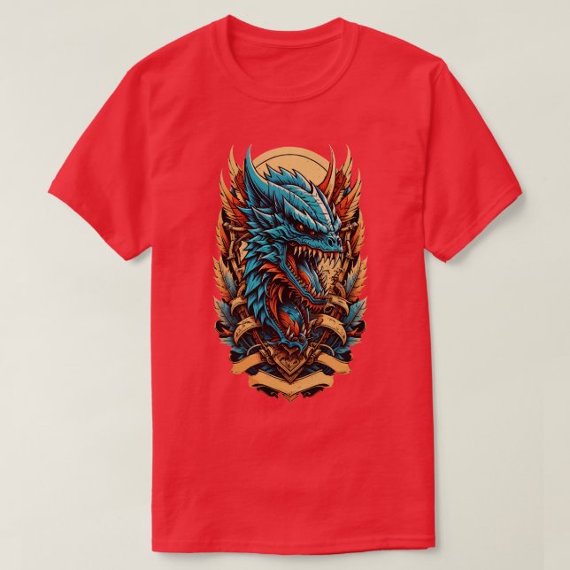 T-shirt Face du dragon (Design devant)