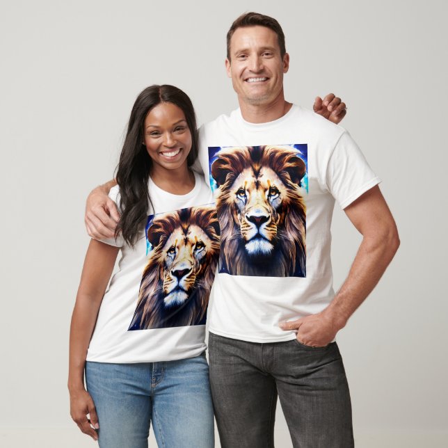 T-shirt Face d'un lion (Unisexe)