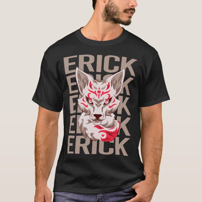 T-shirt Face Fox - Nom Erick (Devant)