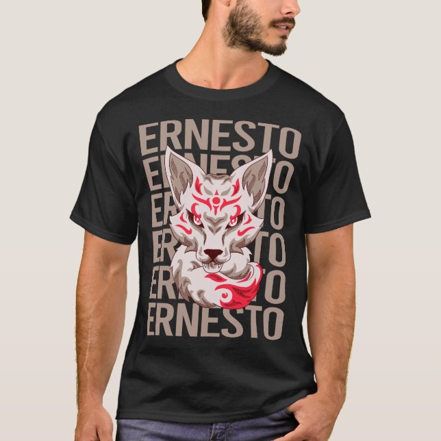 T-shirt Face Fox - Nom Ernesto (Devant)