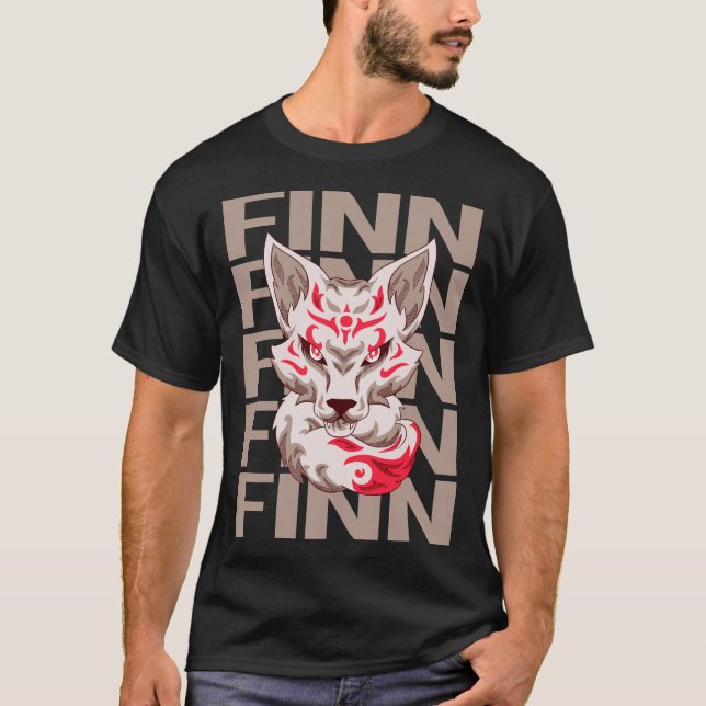 T-shirt Face Fox - Nom Finn (Devant)