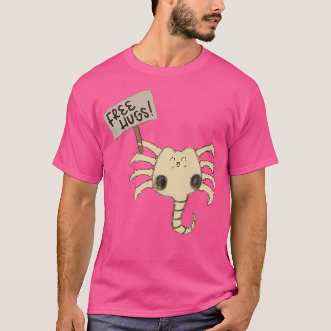 T-shirt Face Hugger de Hugs Libres (Devant)
