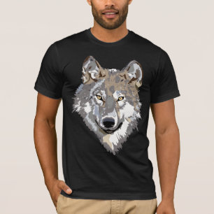 T-shirt face loup