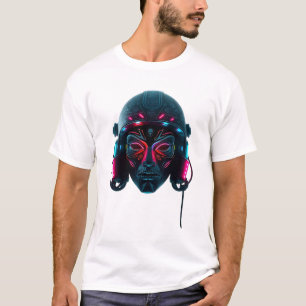T-shirt Face tribale cosmique dans l'espace