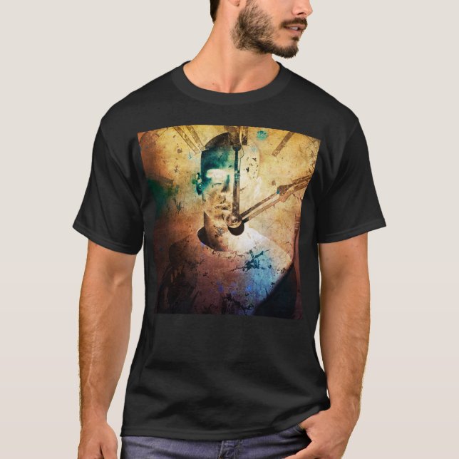 T-shirt Face vintage d'horloge (Devant)