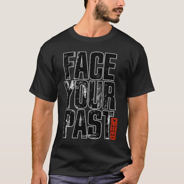 T-shirt Face Your Past Typography (Devant)