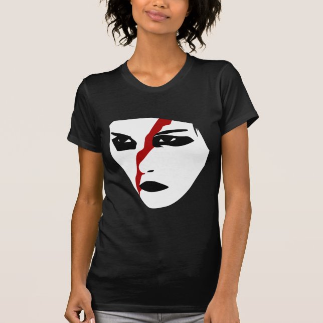 T-shirt Facepaint intense avec la barre oblique rouge (Devant)
