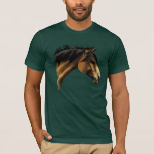 T-shirt Facette-Chemise de cheval de peau de daim