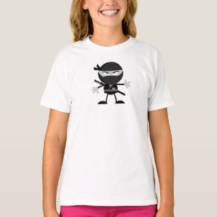 T-shirt fâché de filles de guerrier de Ninja