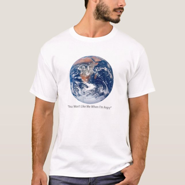 T-shirt fâché de la terre (Devant)