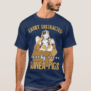 T-shirt Facile À Distraire Par Citation De Cochons De Guin