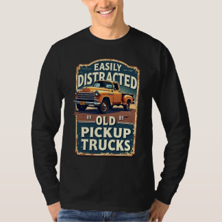 T-shirt Facile à distraire par de vieux camions de ramassa