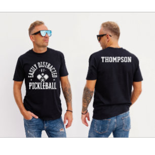 T-shirt Facile à distraire par le nom de la balle sur le d