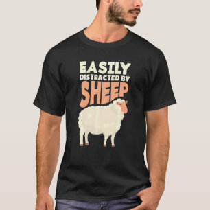 T-shirt Facile À Distraire Par Les Moutons D'Élevage