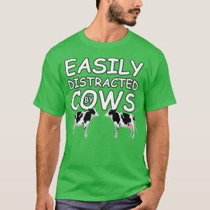 T-shirt Facile À Distraire Par Les Vaches, Les Enfants Pro