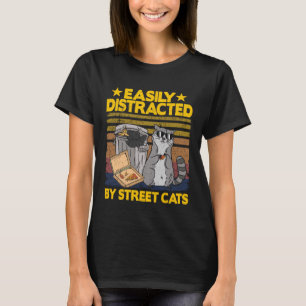 T-shirt Facile À Distraire Par Street Cats Raccoon Pullove