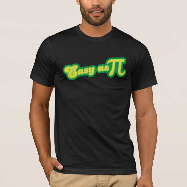 T-shirt Facile comme pi (vert) (Devant)