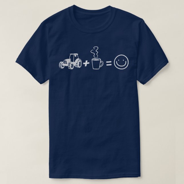T-shirt Facilement Distrait De Café Et Tracteurs Farmer Fa (Design devant)