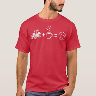 T-shirt Facilement Distrait De Café Et Tracteurs Farmer Fa