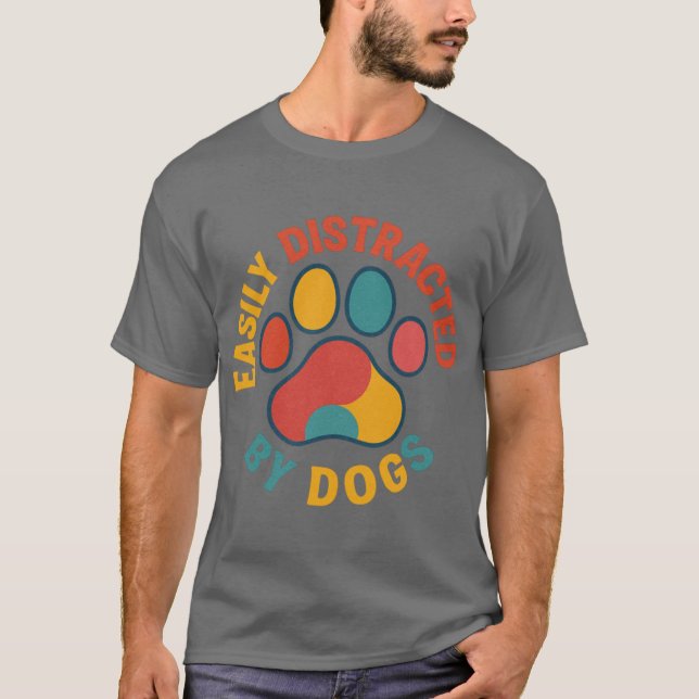 T-shirt Facilement distrait drôle (Devant)