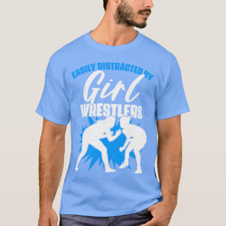 T-shirt Facilement distrait drôle de lutte humour sportif