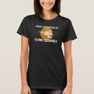 T-shirt Facilement Distrait En Flying Squirrels Animal