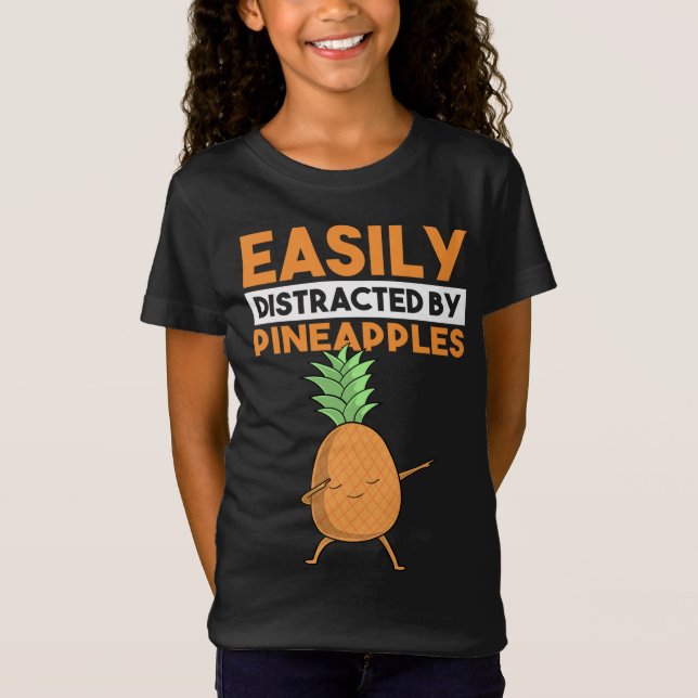 T-Shirt Facilement Distrait Par Ananas Dabbing Dabbing Dab (Devant)