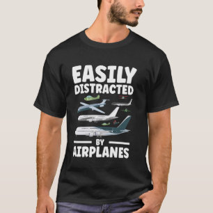 T-shirt Facilement Distrait Par Avion Pilote Instru Vol
