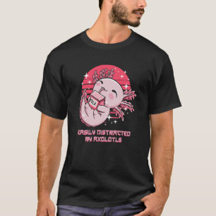 T-shirt Facilement distrait par Axolotls Salamander Amphib
