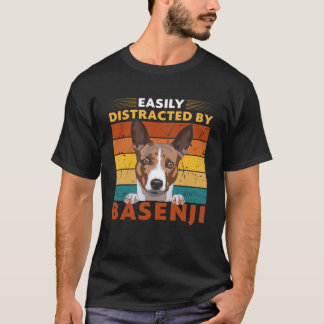 T-shirt Facilement distrait par Basenji Mes chiens sont me