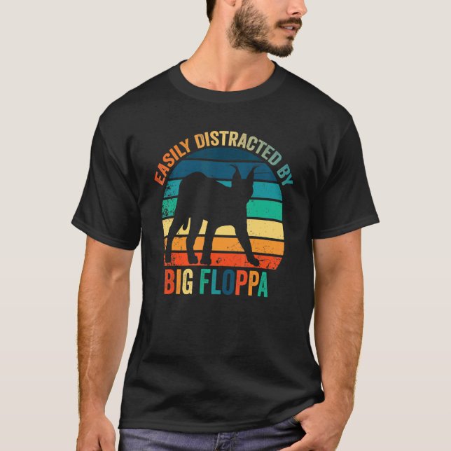 T-shirt Facilement Distrait Par Big Floppa Big Meme Caraca (Devant)