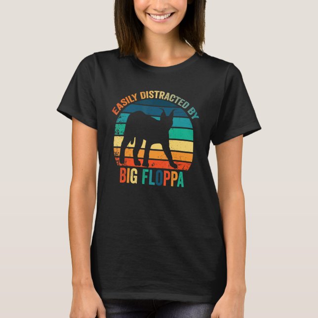 T-shirt Facilement Distrait Par Big Floppa Big Meme Caraca (Devant)