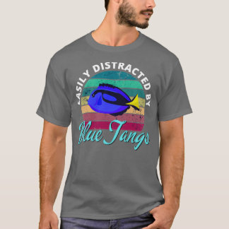 T-shirt Facilement Distrait Par Bleu Tangs Funny Coral Ree