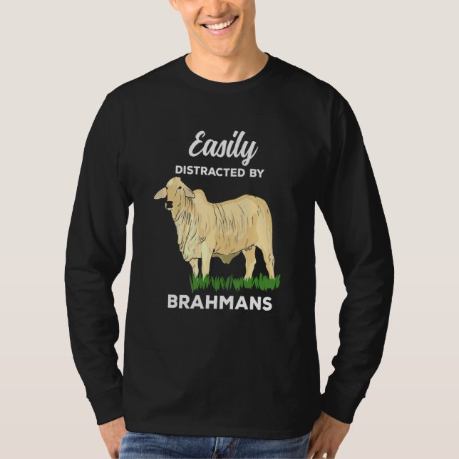 T-shirt Facilement Distrait Par Brahman Zebu Cattle (Devant)
