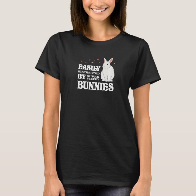 T-shirt Facilement distrait par Bunnies Barnyard Rabbit (Devant)